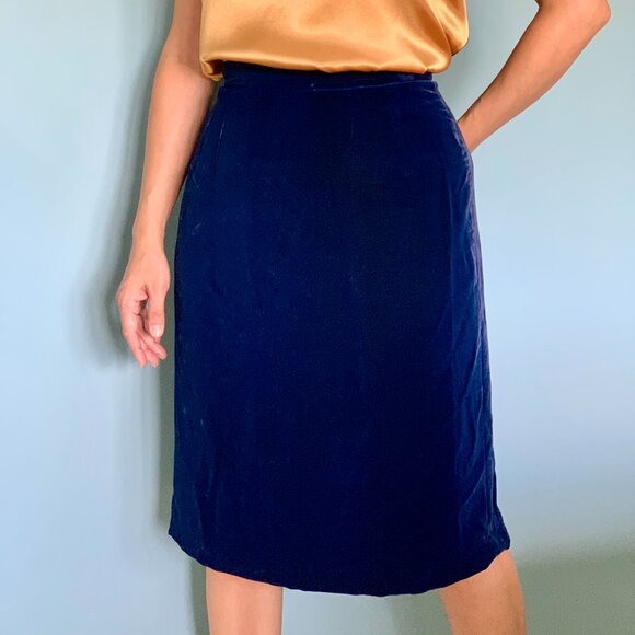 27 Waist Velour Skirt Vintage Marshall Fields - Picture 3 of 16
